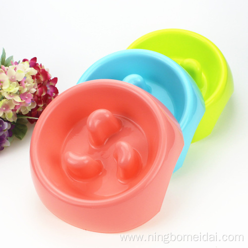 plastic pet anti choking bowl dog feeding bowl